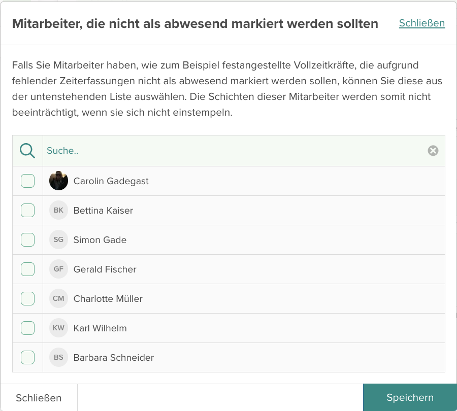 Neue Stempeluhr-Einstellung: Verhindere, dass angestellte Mitarbeiter als abwesend markiert werden, wenn sie sich nicht einstempeln